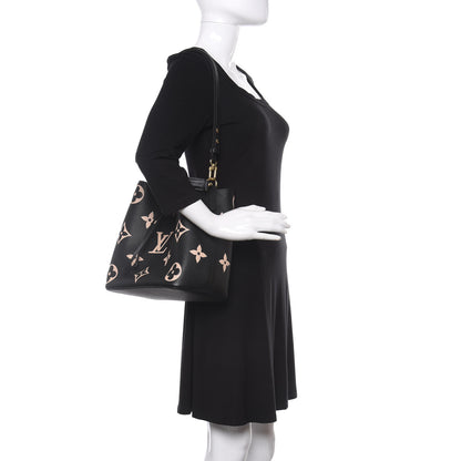 Louis Vuitton Empreinte Monogram Giant Neonoe MM Black Beige 2 of 11