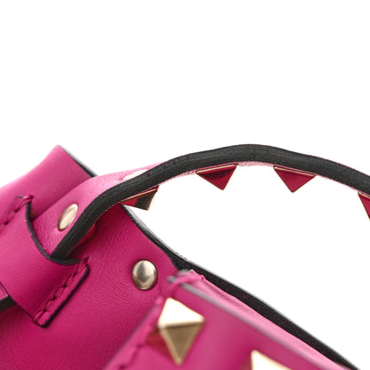 Valentino Garavani Vitello Mini Rockstud Flap Saddle Crossbody Bag Fuxia 12 of 12