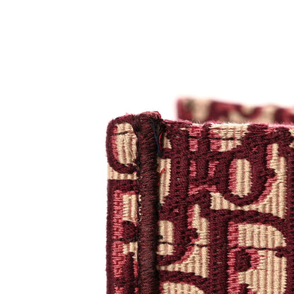 Christian Dior Oblique Large Book Tote Burgundy Multicolor 12 of 15