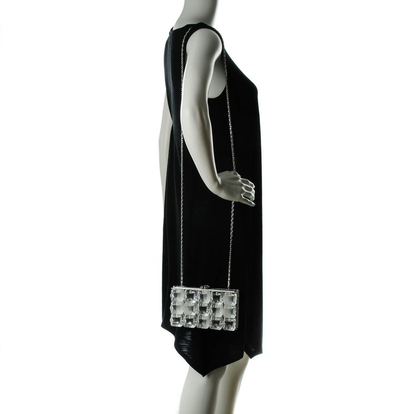 Plexi Ice Cube Clutch Silver