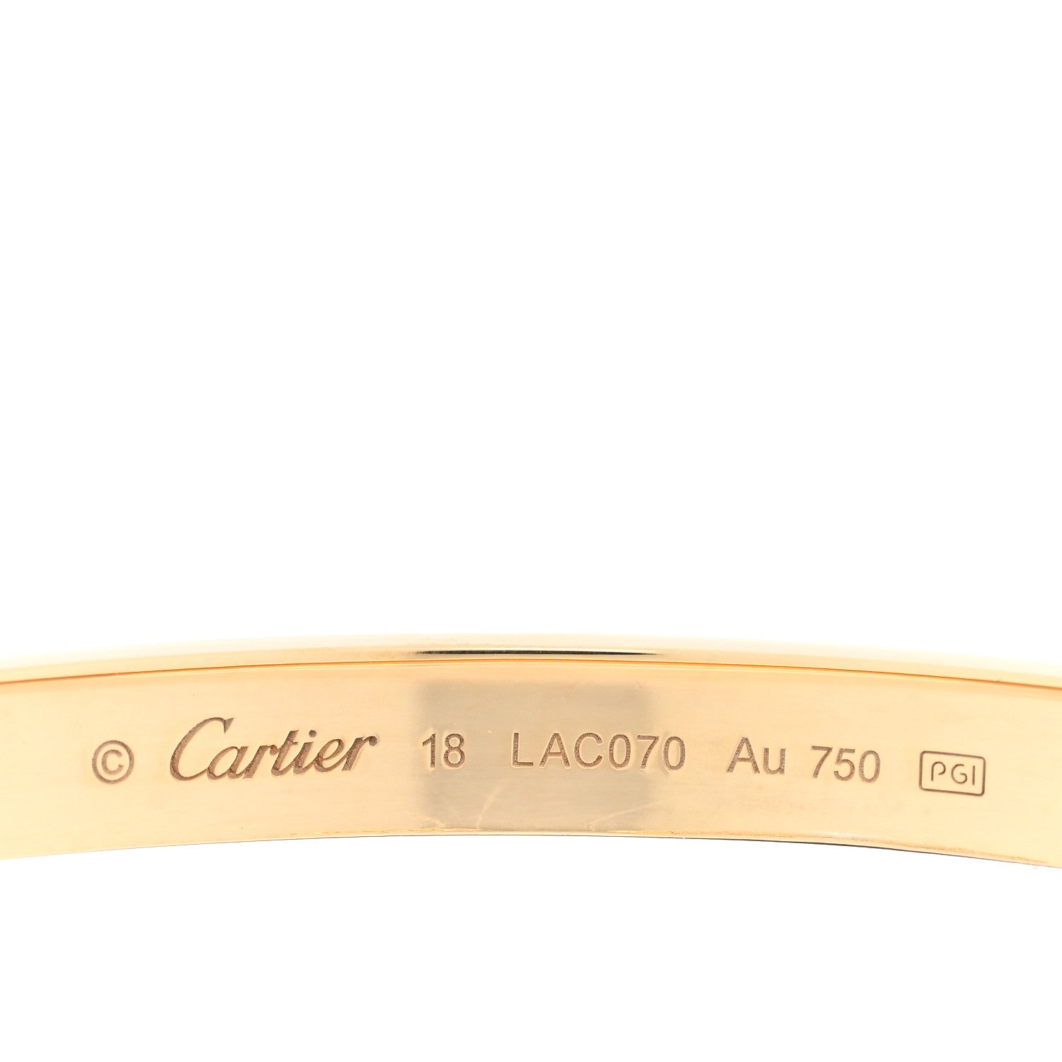 Cartier 18K Yellow Gold LOVE Bracelet 18 3 of 7