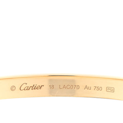 Cartier 18K Yellow Gold LOVE Bracelet 18 3 of 7