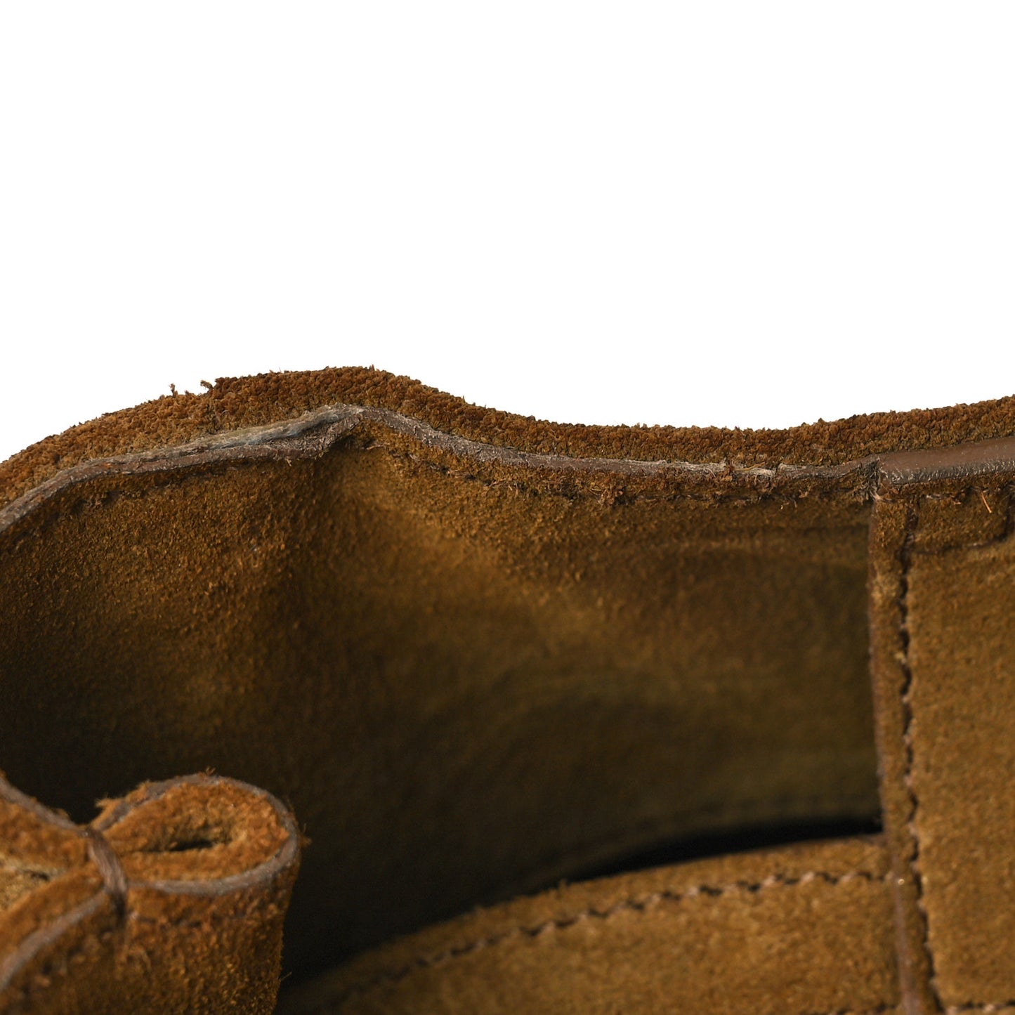 Suede Fringe Monogram Shopping Tote Light Ochre