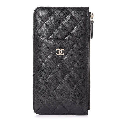 Chanel Caviar Quilted Classic Flat Wallet Pouch Black 1 of 8