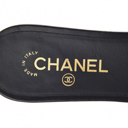 Chanel Lambskin Beaded CC Mules 39 Black 6 of 10