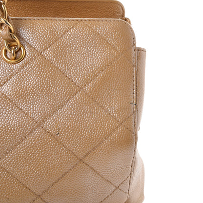 Chanel Metallic Caviar Quilted Shopping Tote Beige 11 of 14