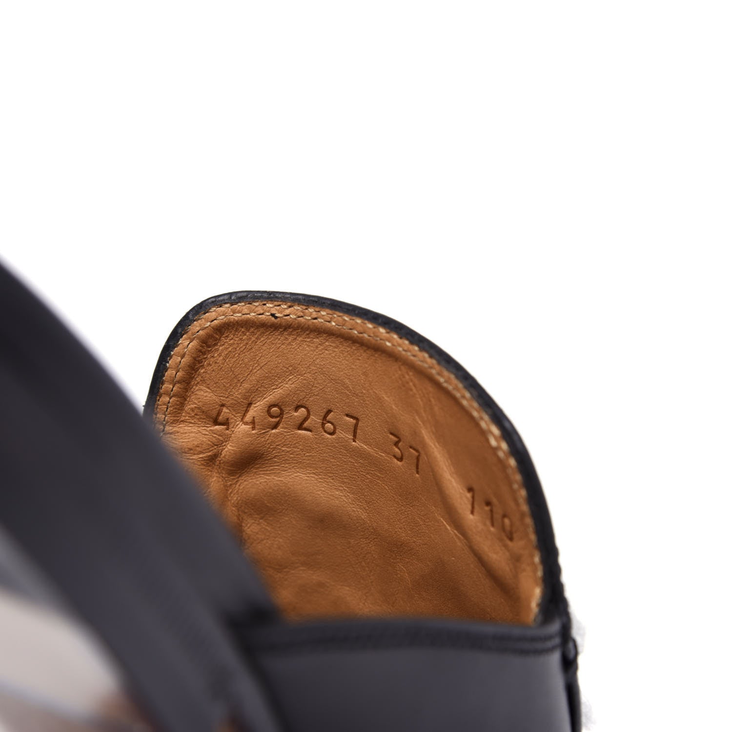 Gucci Calfskin Flower Embroidered Princetown Slippers 37 Black 10 of 11