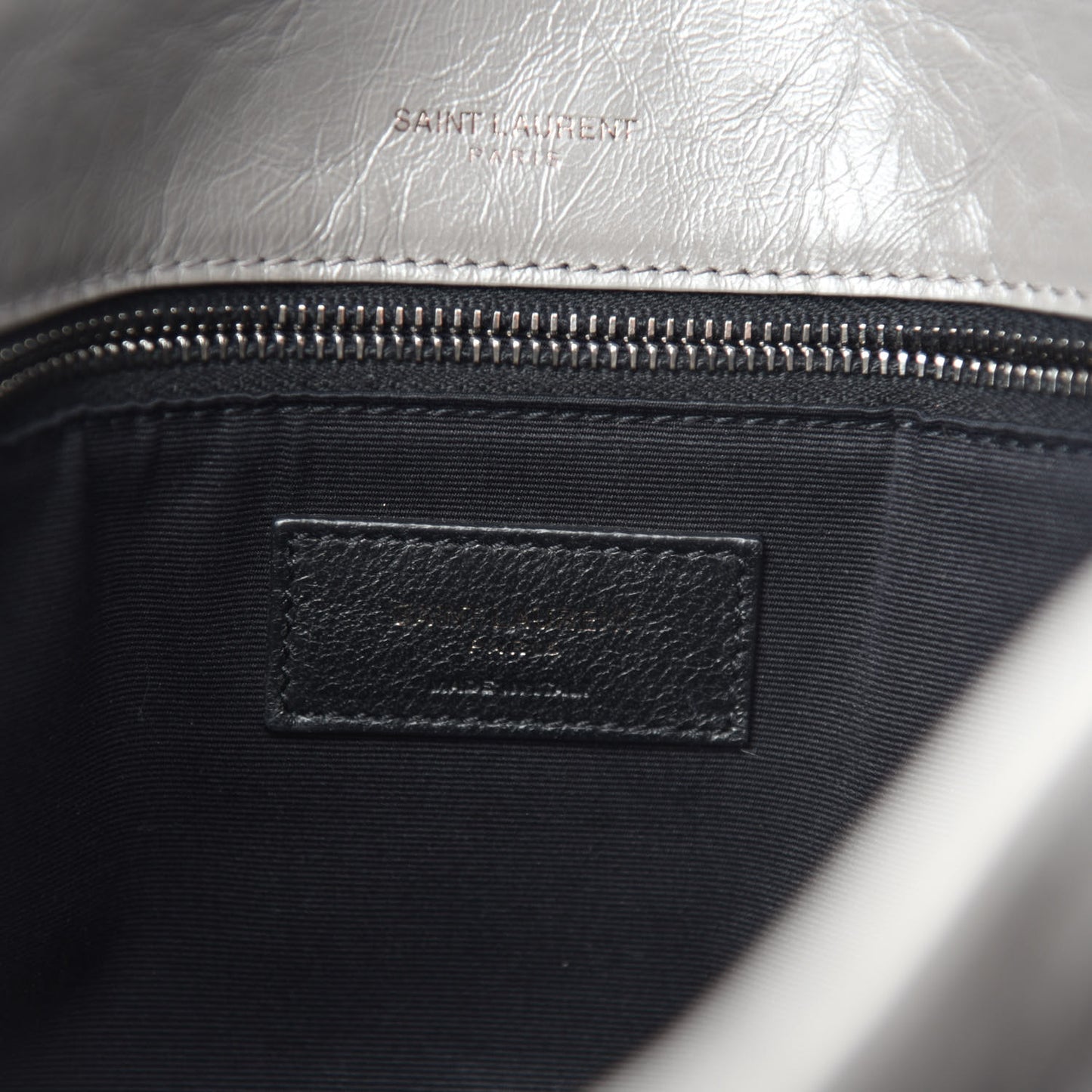 Crinkled Calfskin Matelasse Monogram Large Niki Chain Satchel Fog
