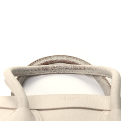Celine Drummed Calfskin Micro Luggage White 5 of 5