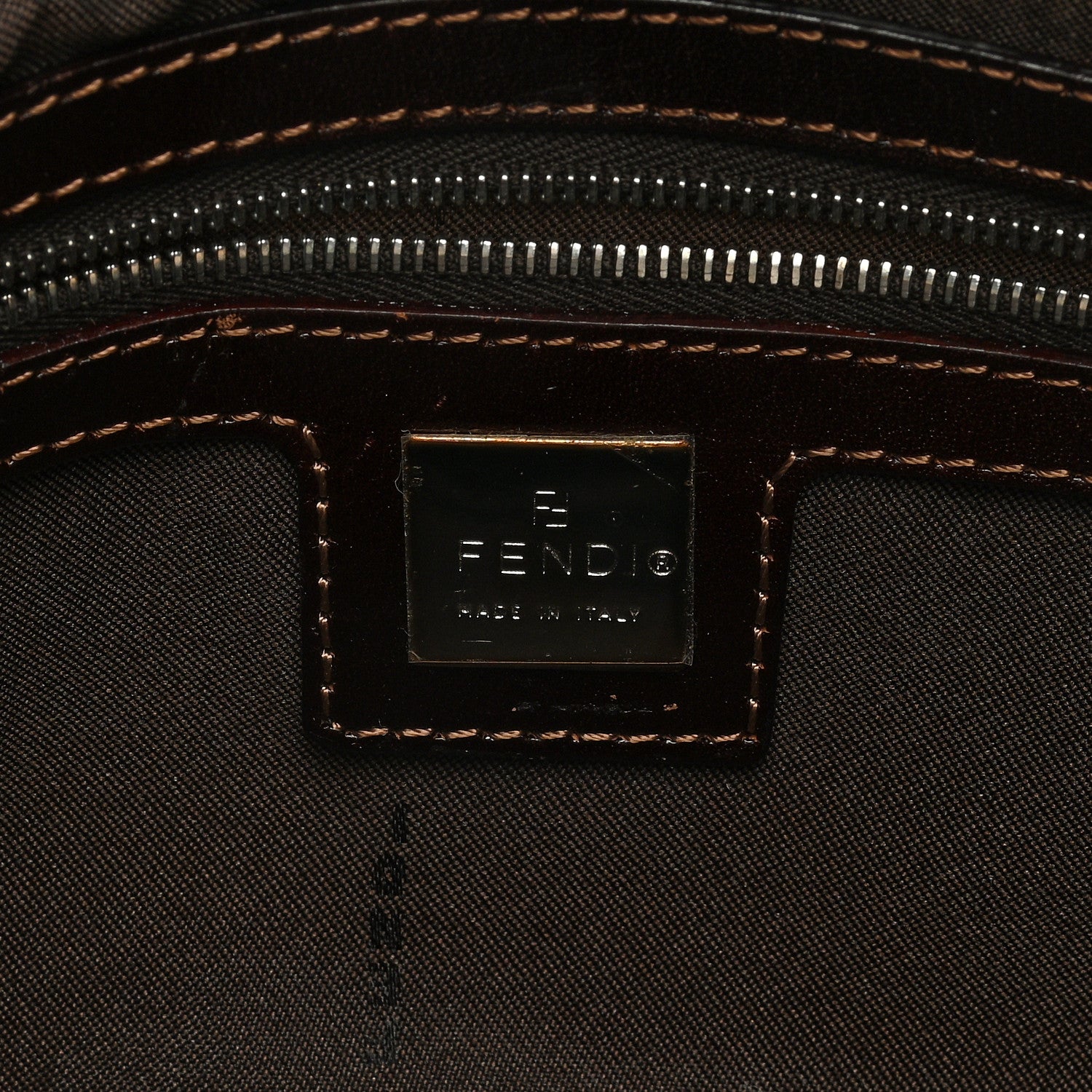 Fendi Zucca Baguette Shoulder Bag Beige 6 of 9