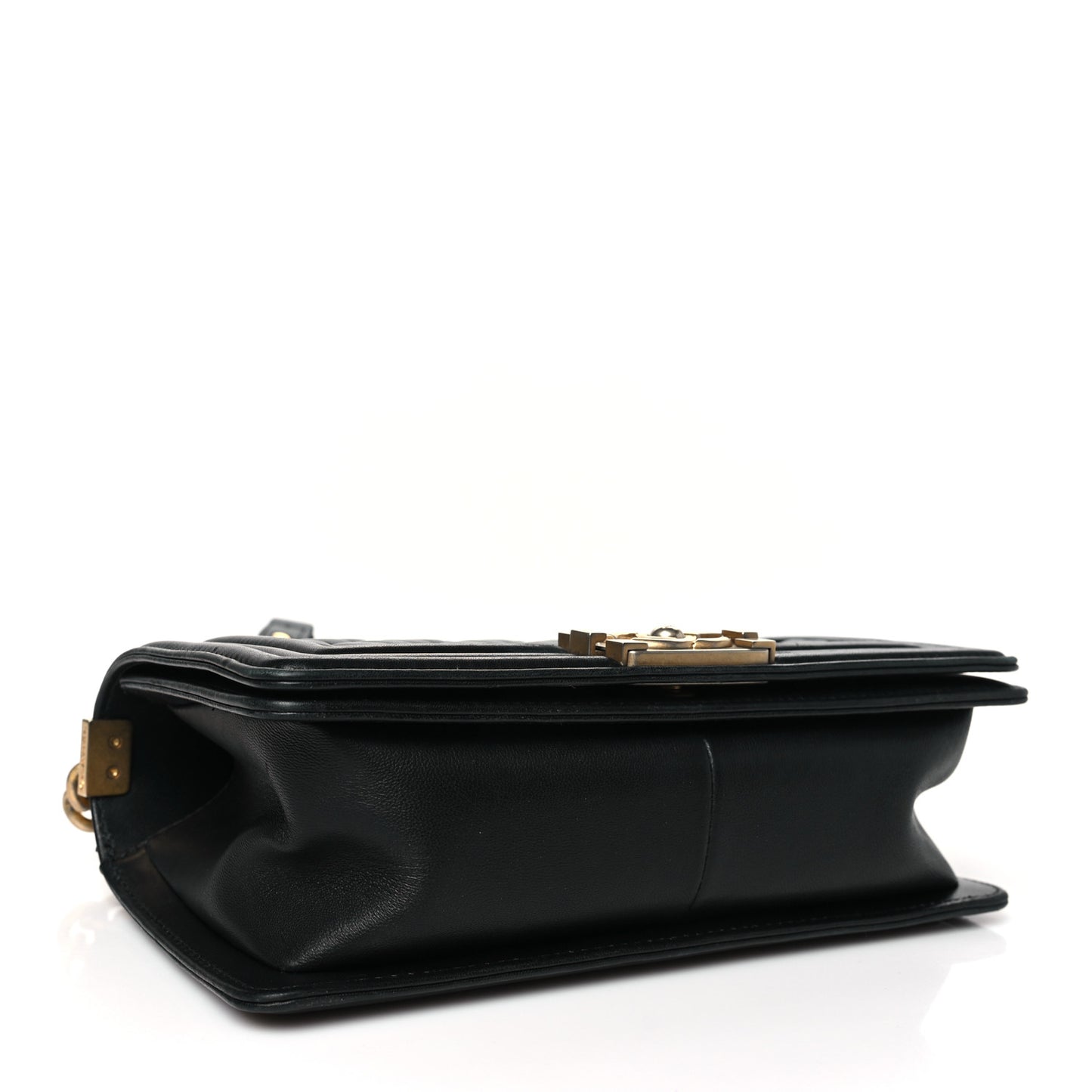 Lambskin Quilted Medium Boy Flap Black