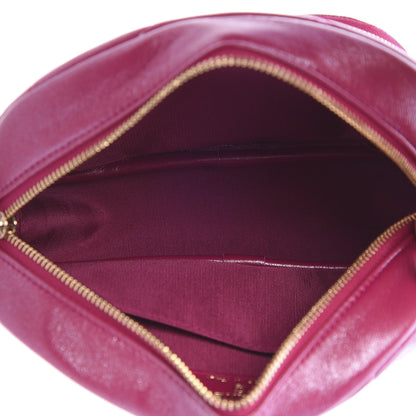 Chanel Metallic Lambskin Quilted Pouch Dark Pink 4 of 6