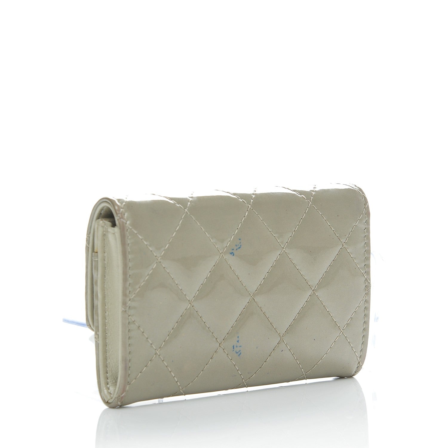 Chanel Patent Quilted Card Holder Light Gold 3 of 8