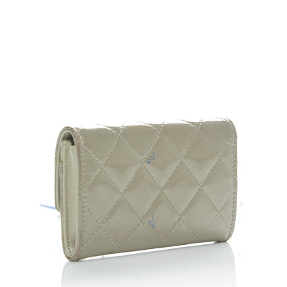 Chanel Patent Quilted Card Holder Light Gold 3 of 8