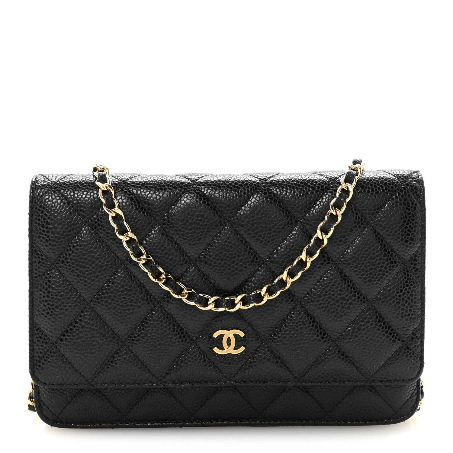 Chanel Caviar Quilted Wallet On Chain WOC Black 1 of 12
