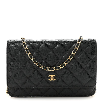 Chanel Caviar Quilted Wallet On Chain WOC Black 1 of 12