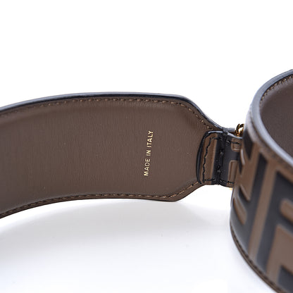 Fendi Vitello Century Bi-Color FF 1974 Embossed Strap You Maya Black 4 of 4