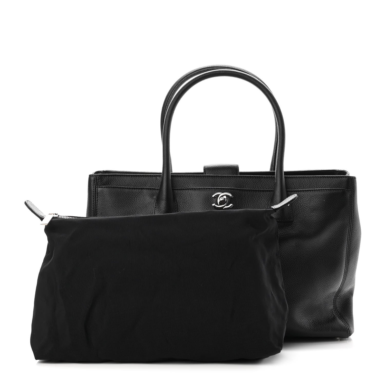 Chanel Calfskin Cerf Executive Shopper Tote Black 1 of 11