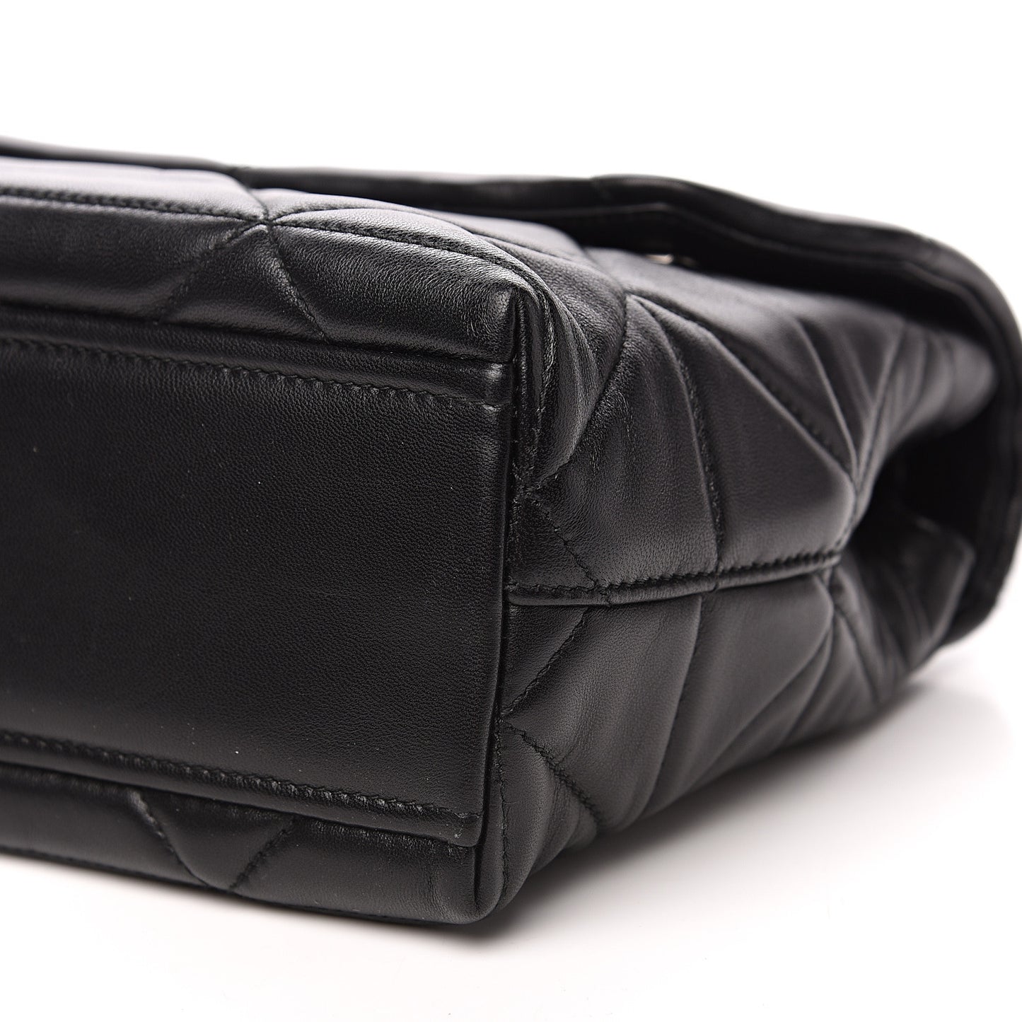 Nappa Triangle Stitched Large Spectrum Bag Black