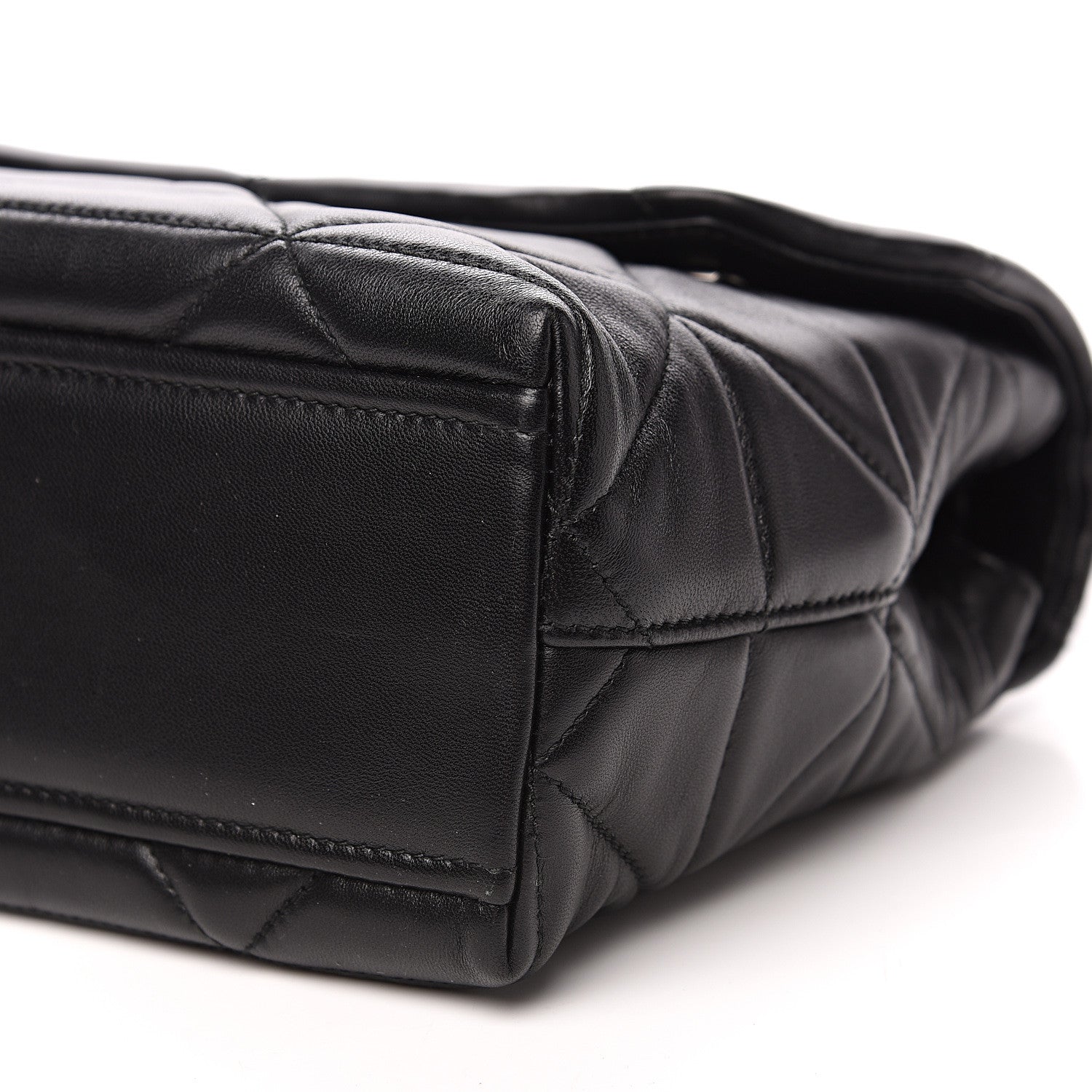 Prada Nappa Triangle Stitched Large Spectrum Bag Black 10 of 13
