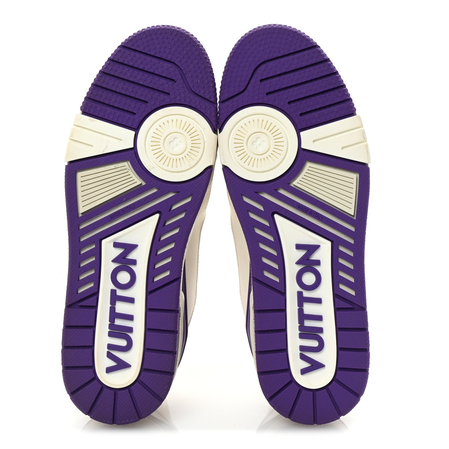 Calfskin Womens LV Trainer Sneakers 39 Purple