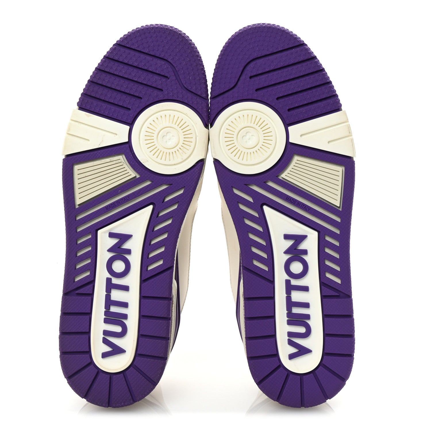 Louis Vuitton Calfskin Womens LV Trainer Sneakers 39 Purple 6 of 8