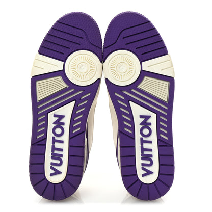 Louis Vuitton Calfskin Womens LV Trainer Sneakers 39 Purple 6 of 8