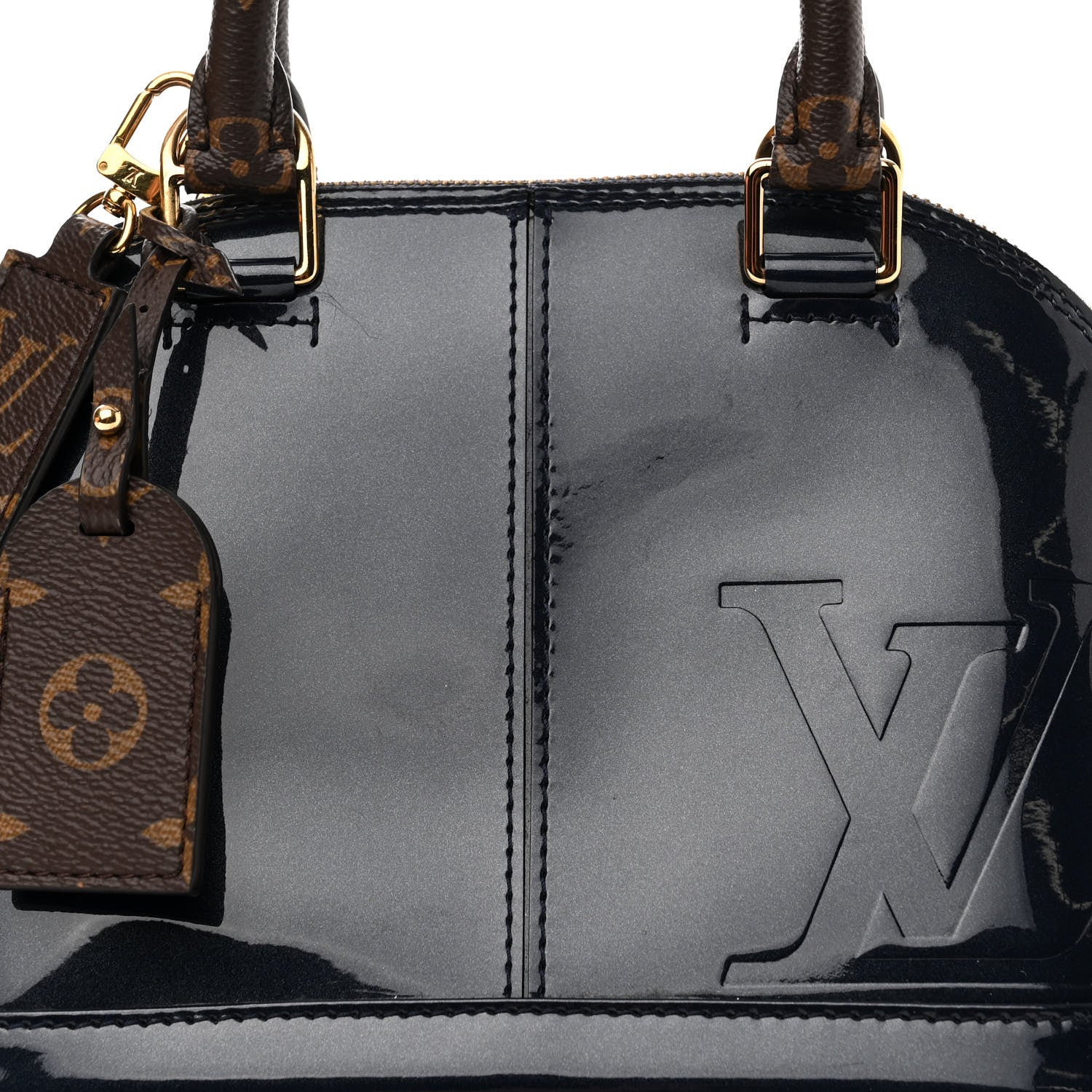 Louis Vuitton Patent Monogram Alma BB Marine 7 of 10