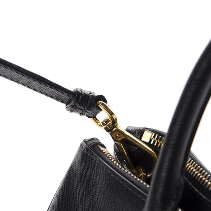 Prada Saffiano Small Galleria Double Zip Tote Black 14 of 15