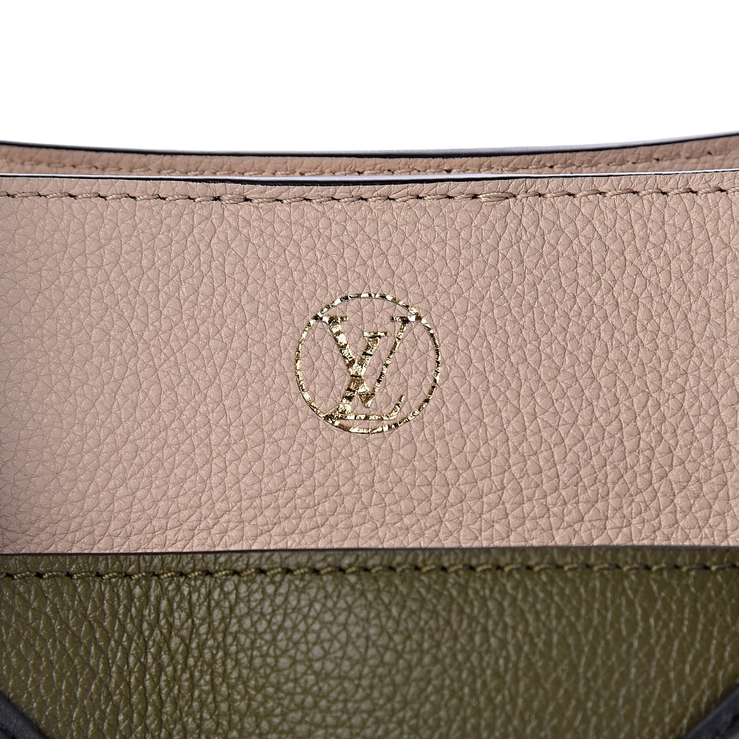Louis Vuitton Calfskin Monogram On My Side MM Laurier Green Toffee Latte Beige 9 of 11