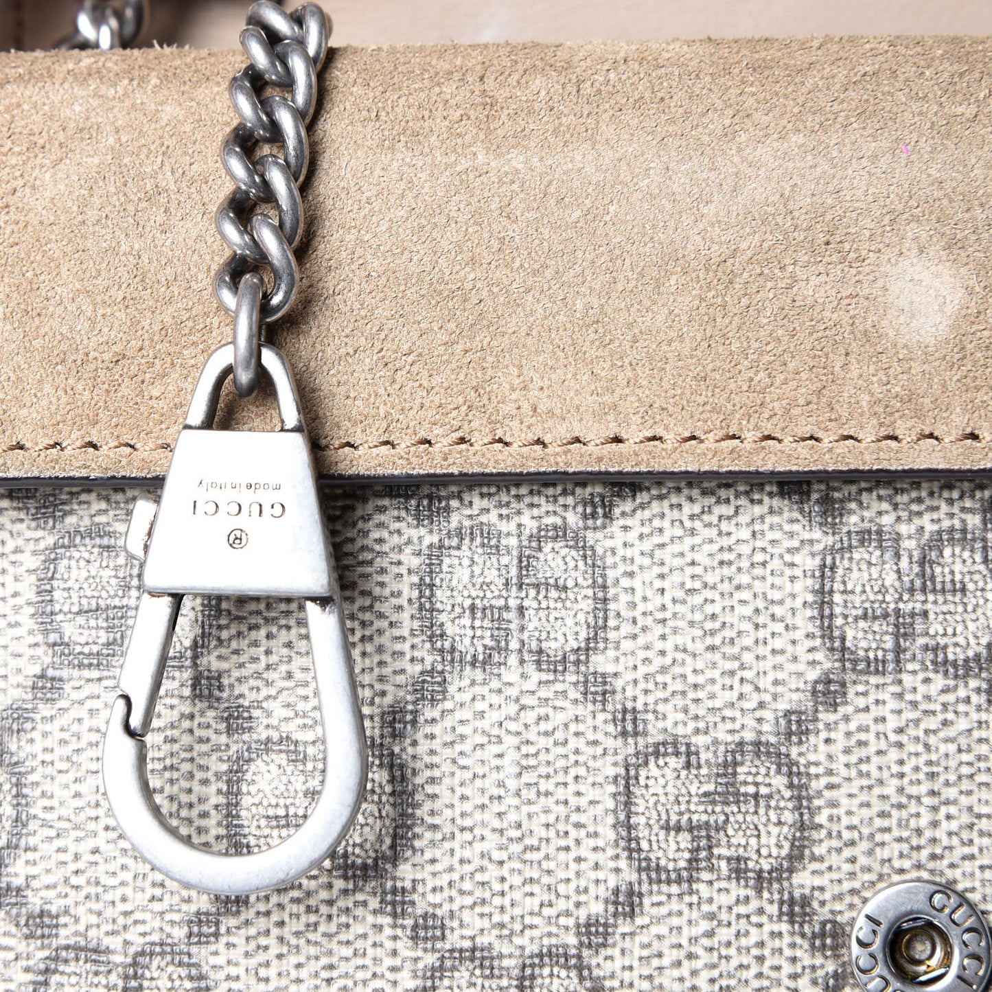 GG Supreme Monogram Super Mini Dionysus Shoulder Bag Taupe