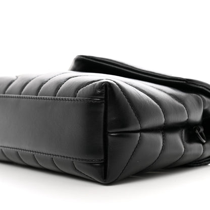 Saint Laurent Calfskin Y Quilted Monogram Monochrome Toy Loulou Crossbody Bag Black 9 of 9