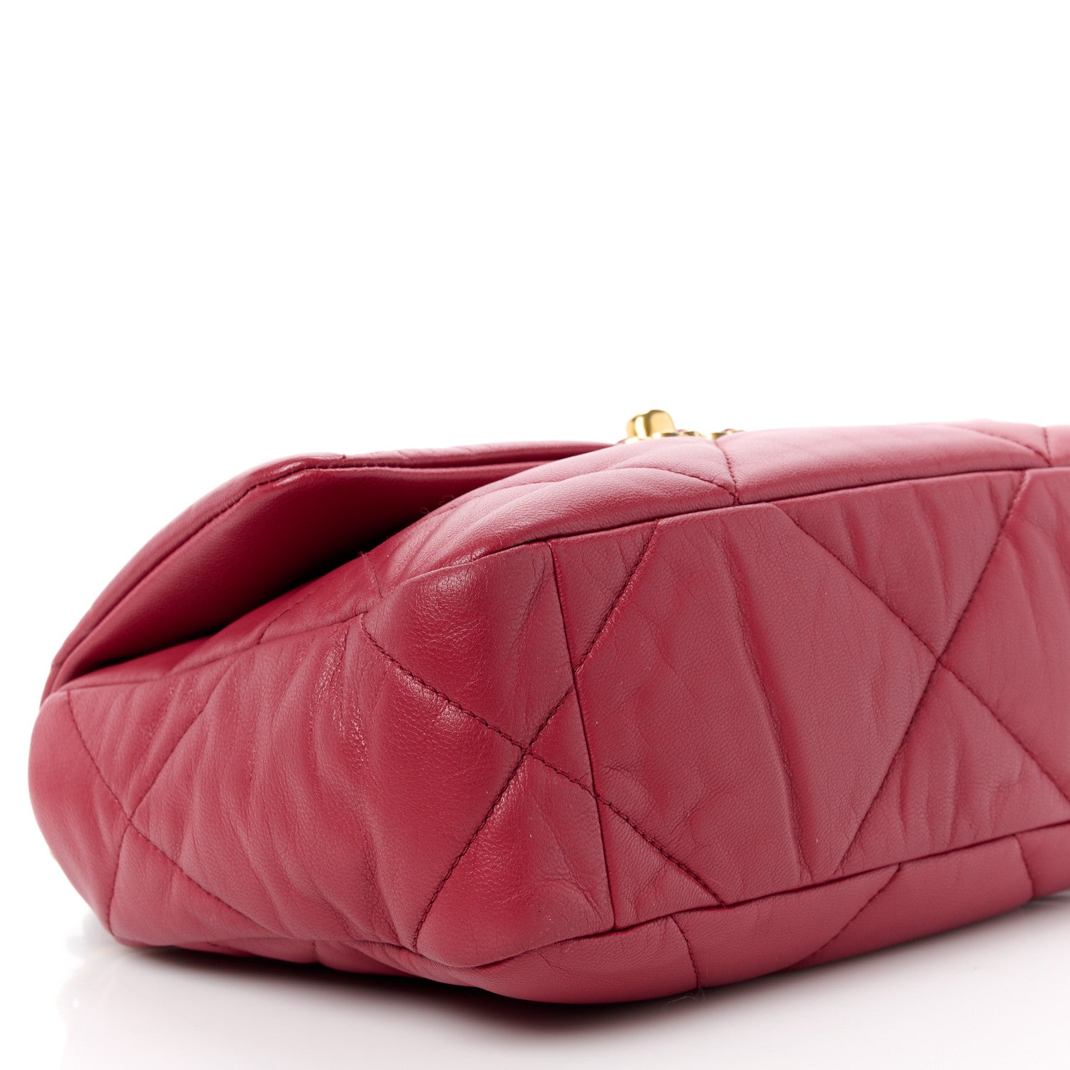 Chanel Goatskin Quilted Medium Chanel 19 Flap Red 9 of 13