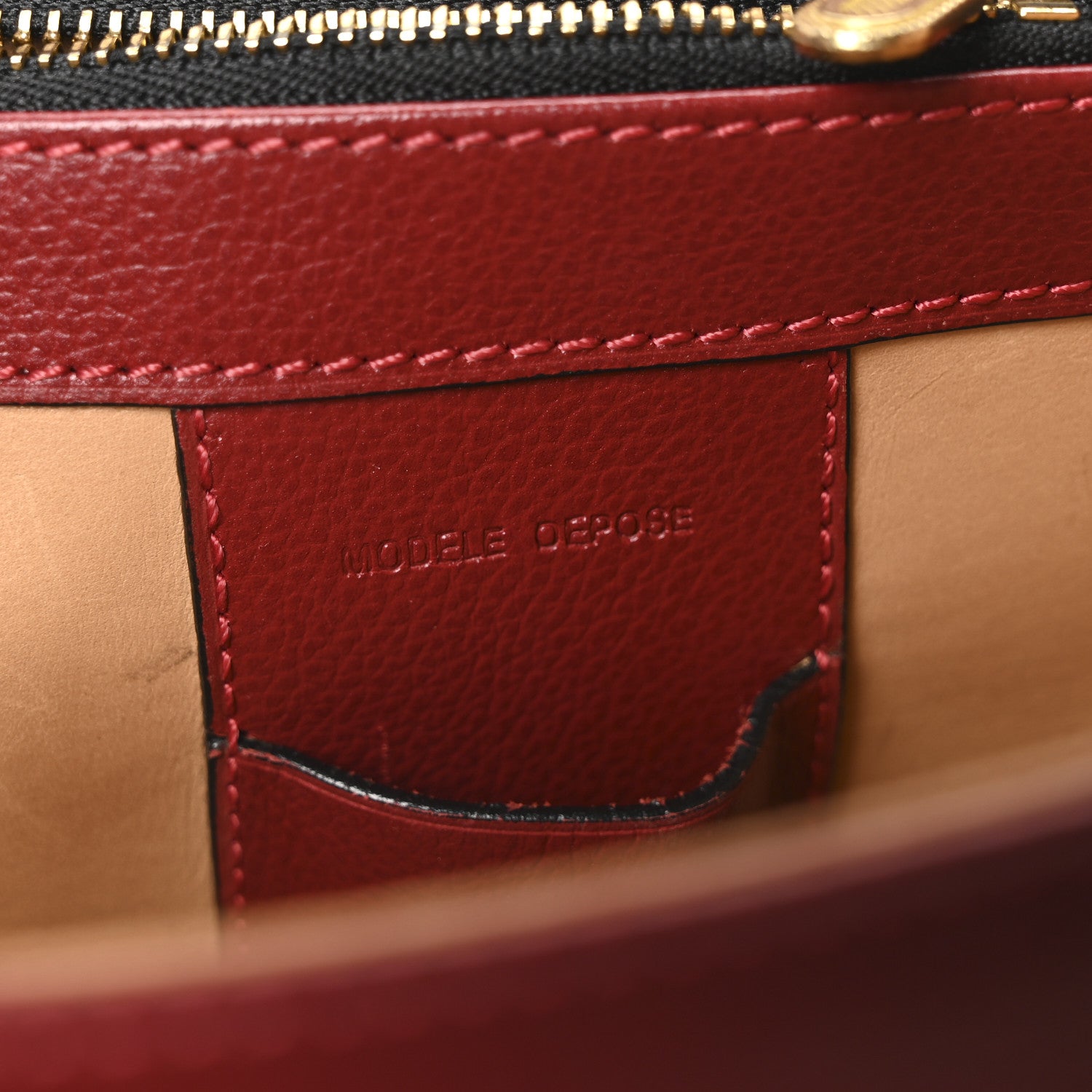 Delvaux Grained Calfskin MM Brillant Satchel Red 8 of 11