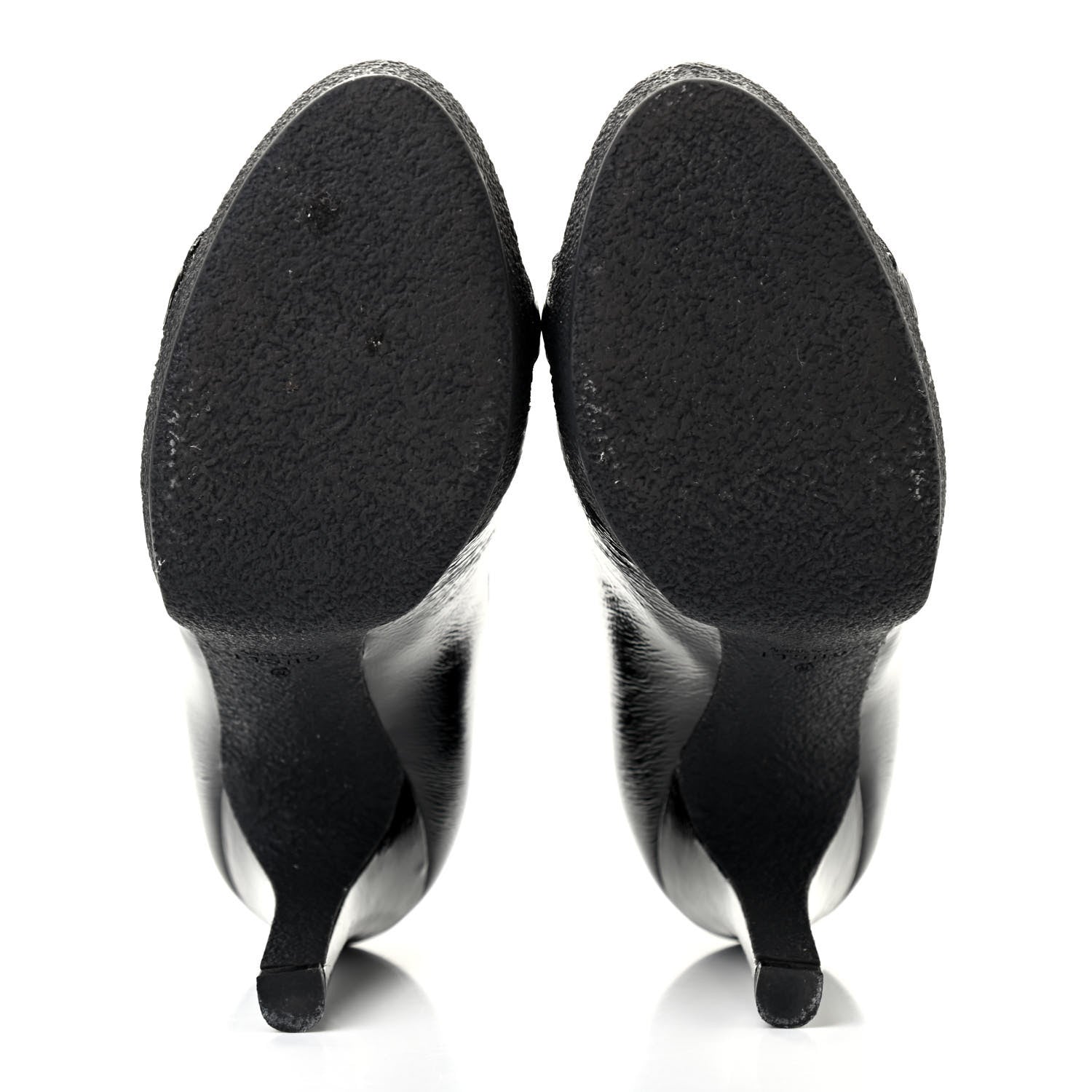 Gucci Patent Horsebit Peep Toe Platform Pumps 39.5 Black 5 of 8