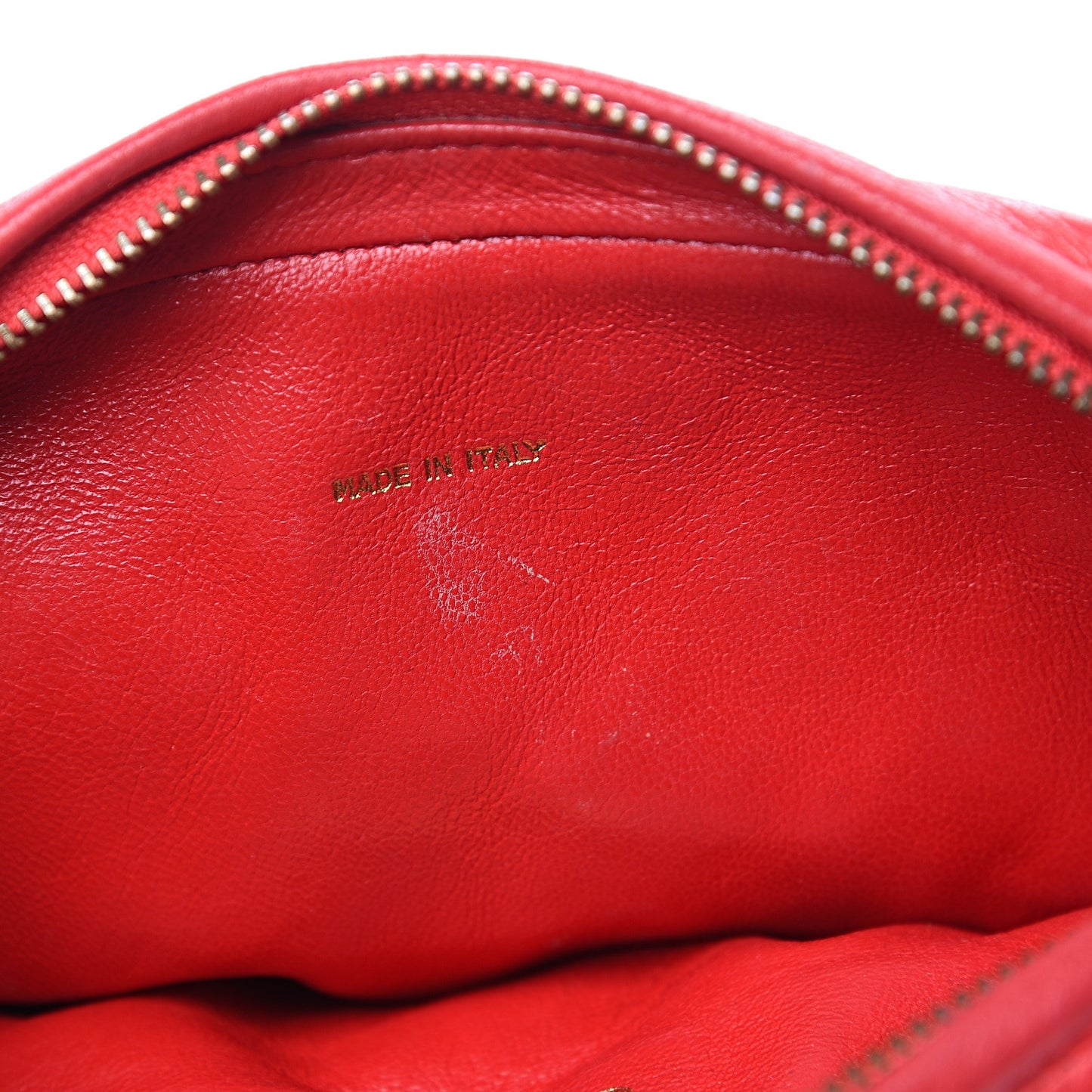 Lambskin Quilted Flap Tassel Camera Case Red