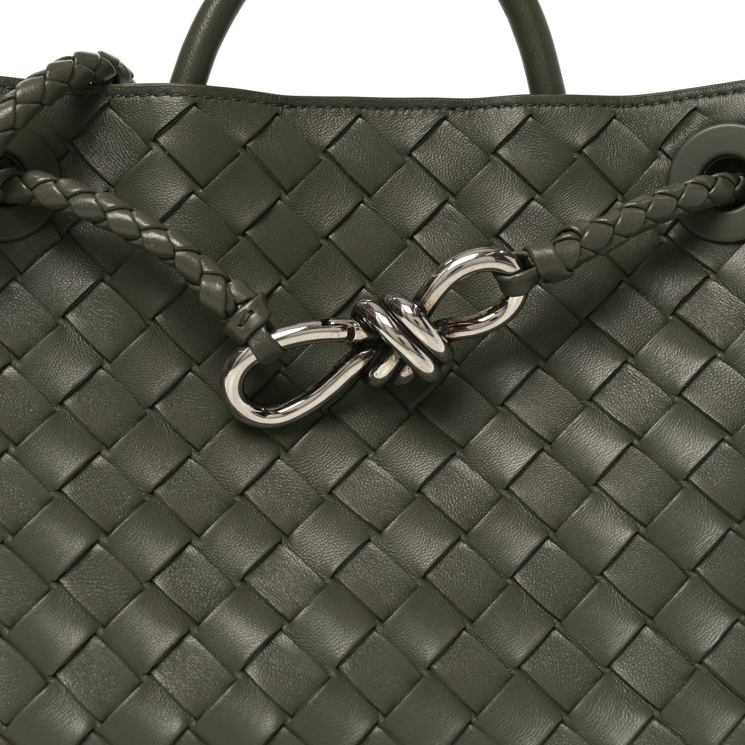 Bottega Veneta Nappa Intrecciato Small Andiamo Shoulder Bag Pickle 7 of 9