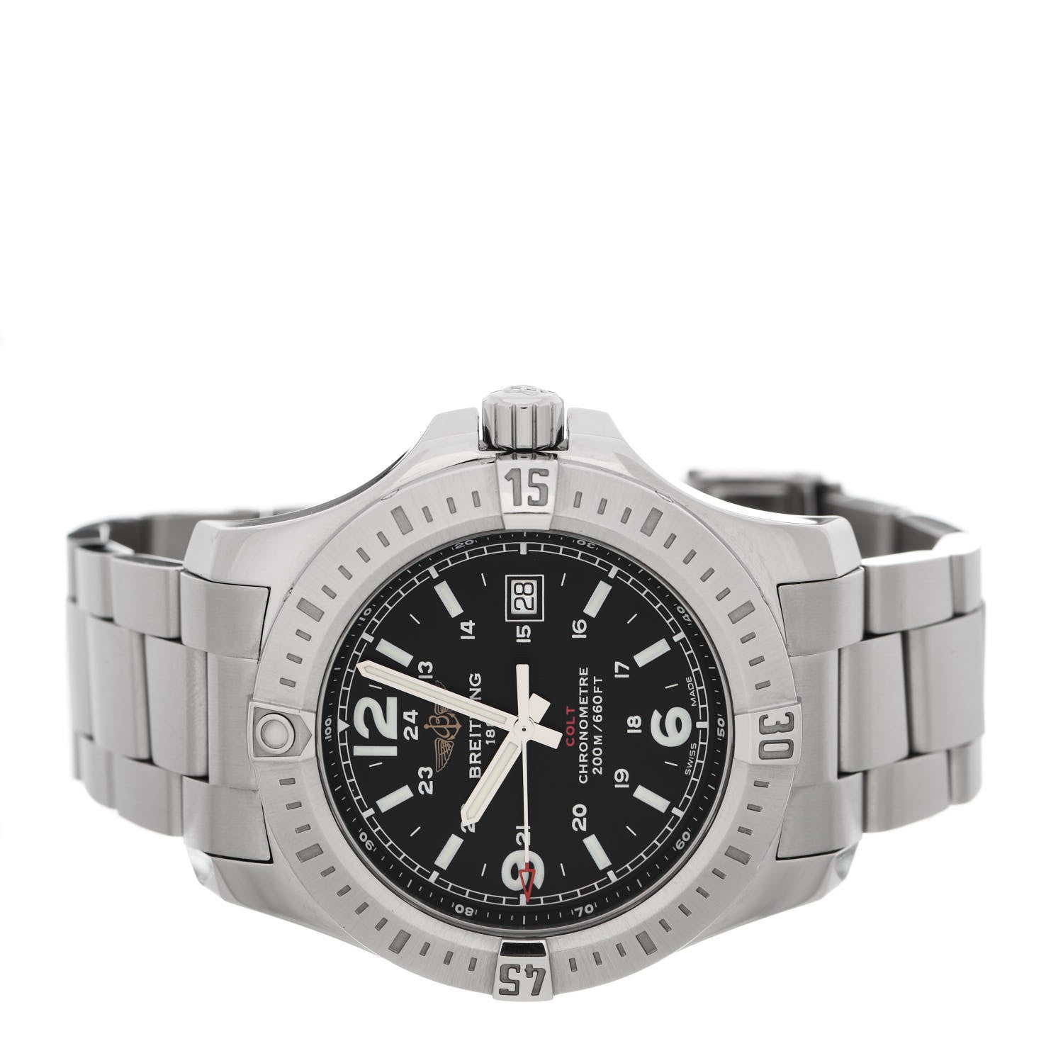 Breitling Stainless Steel 44mm Colt Chronometre Quartz Watch Black A74388 2 of 5