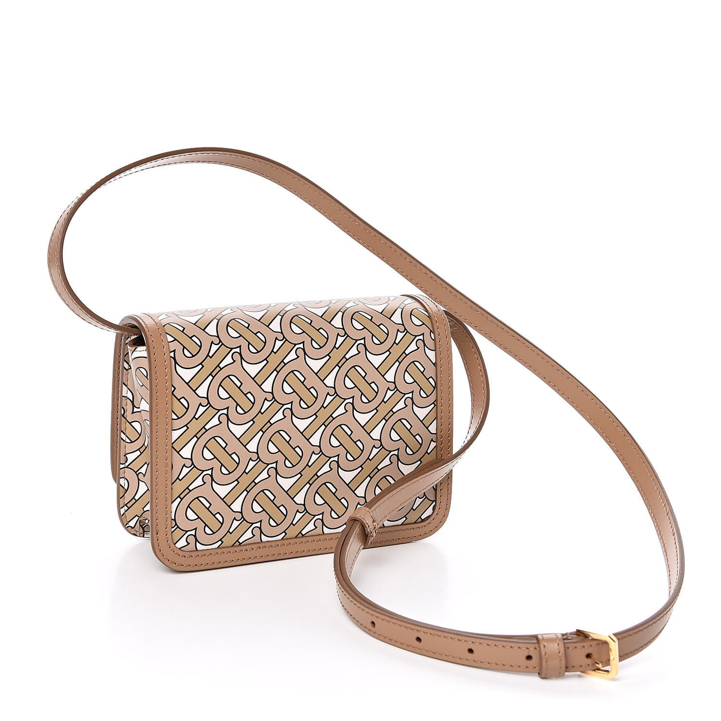 Calfskin Monogram Mini TB Bag Beige