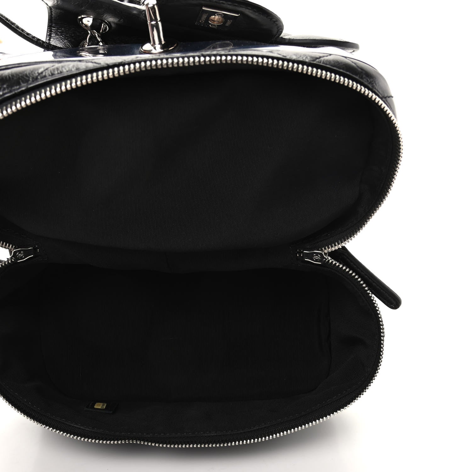 Chanel Crumpled Calfskin PVC Quilted Backpack Black 6 of 10