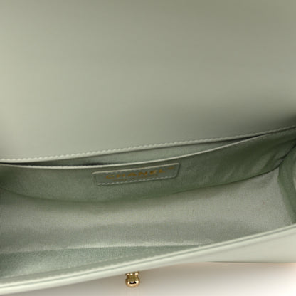 Chanel Calfskin Quilted Medium Boy Flap Light Green 5 of 12
