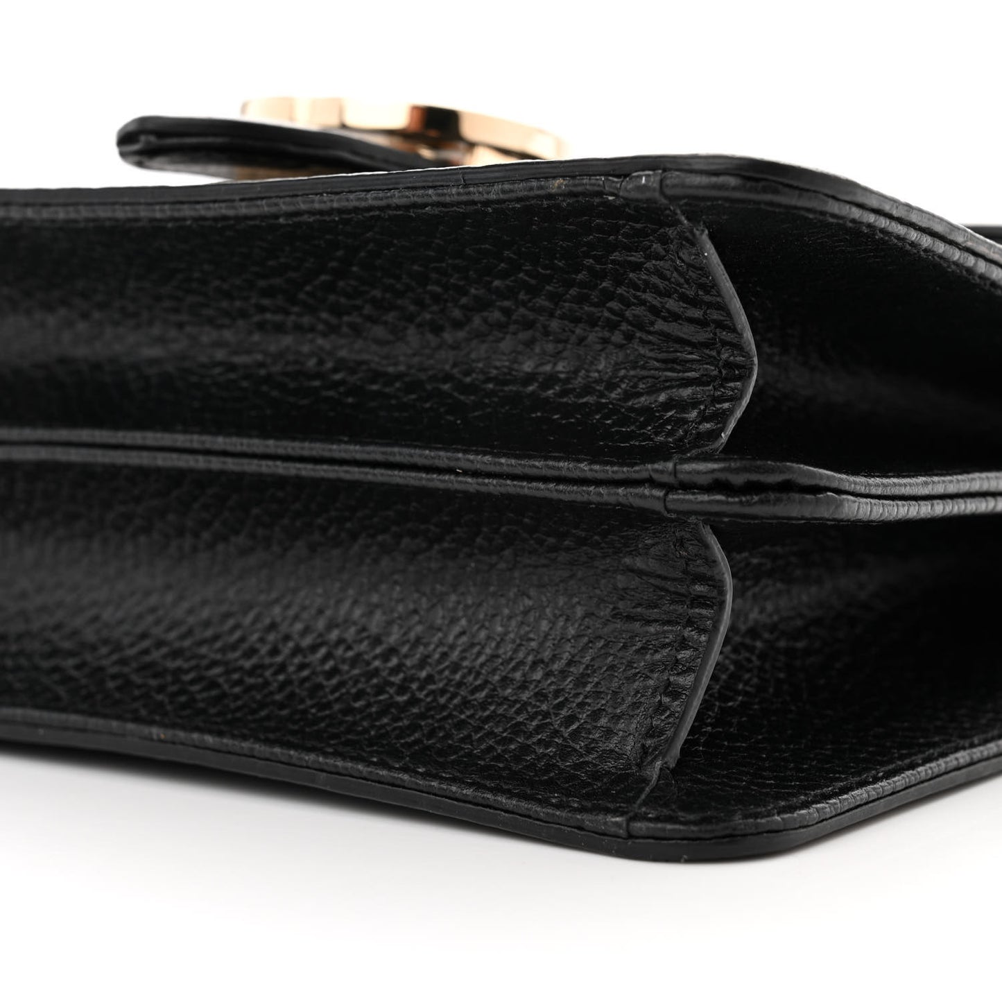 Dollar Calfskin Small Interlocking G Shoulder Bag Black