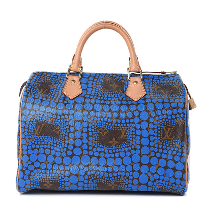 Louis Vuitton Monogram Kusama Town Speedy 30 Blue 1 of 12
