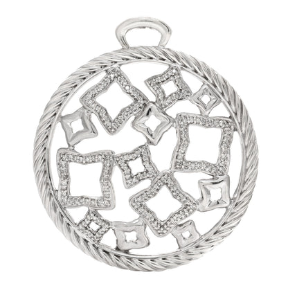David Yurman Sterling Silver Diamond Quatrefoil Pendant 1 of 3