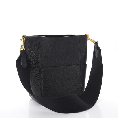 Celine Soft Grained Calfskin Sangle Bucket Bag Black 3 of 8