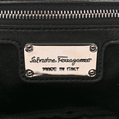 Salvatore Ferragamo Calfskin Studded Gelly Bag Black 6 of 9