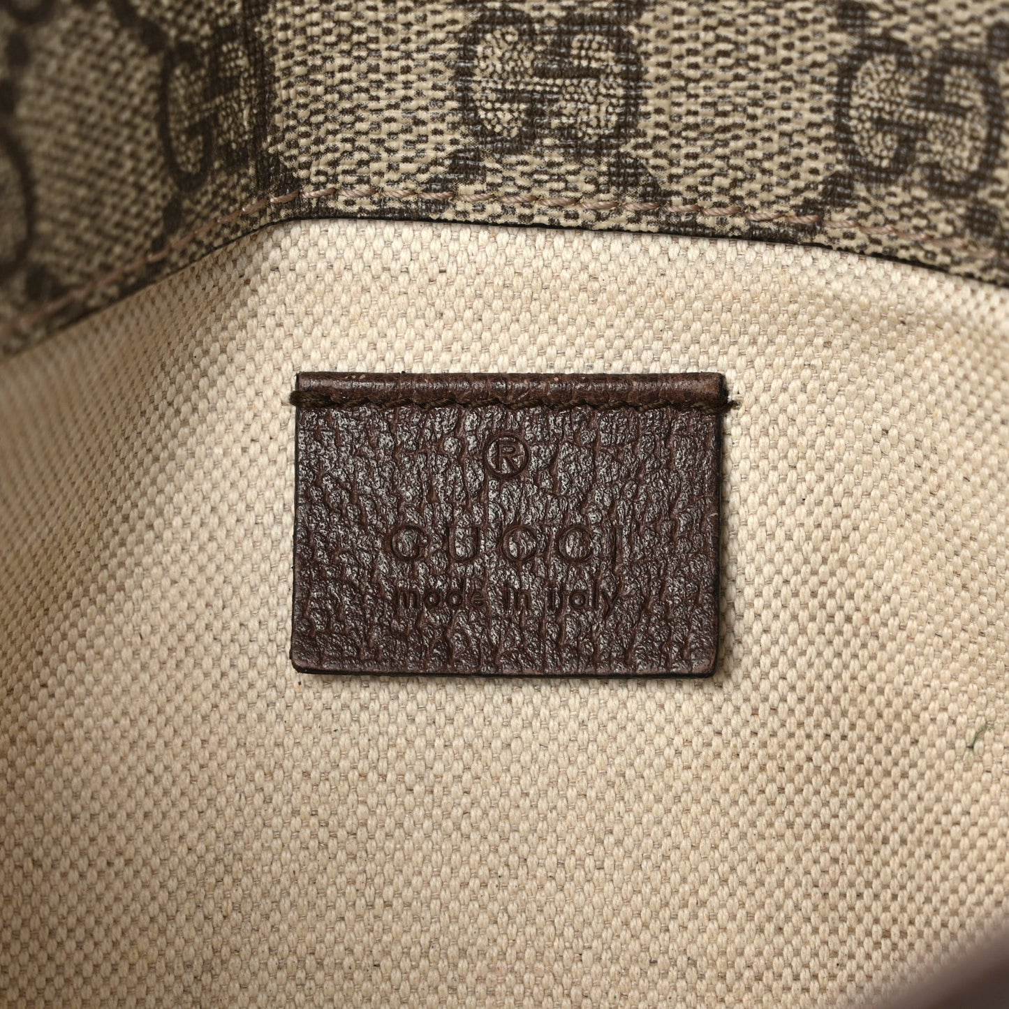 GG Supreme Monogram Neo Vintage Web Belt Bag Brown