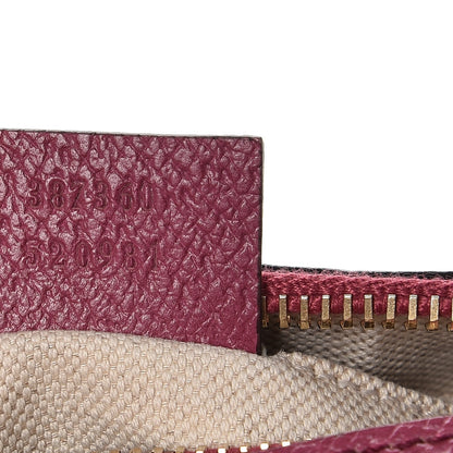 Gucci Monogram Textured Calfskin Mini Bree Messenger Bag Beige Ebony Peonia Flower 7 of 7