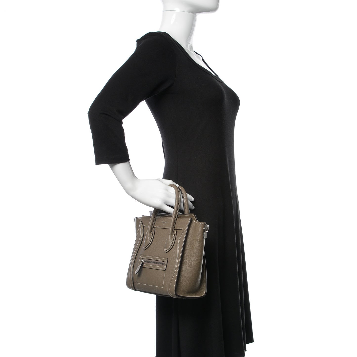 Drummed Calfskin Nano Luggage Souris
