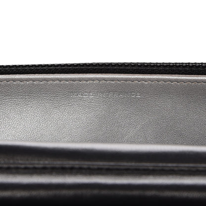 Chanel Lambskin Camellia Embossed Wallet On Chain WOC Black 7 of 10